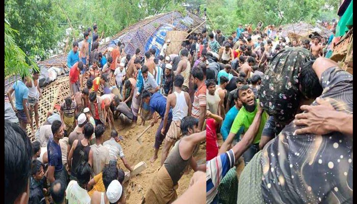 রোহিঙ্গা ক্যাম্পে পাহাড়ধসে নিহত ৮