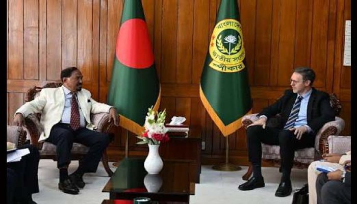 স্পিকারের সঙ্গে ঢাকায় নিযুক্ত ইউএনডিপির  প্রতিনিধির সাক্ষাৎ
