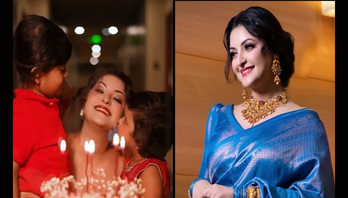 সন্তানদের নিয়ে ঘরোয়া আয়োজনে পরীমনির জন্মদিন উদযাপন