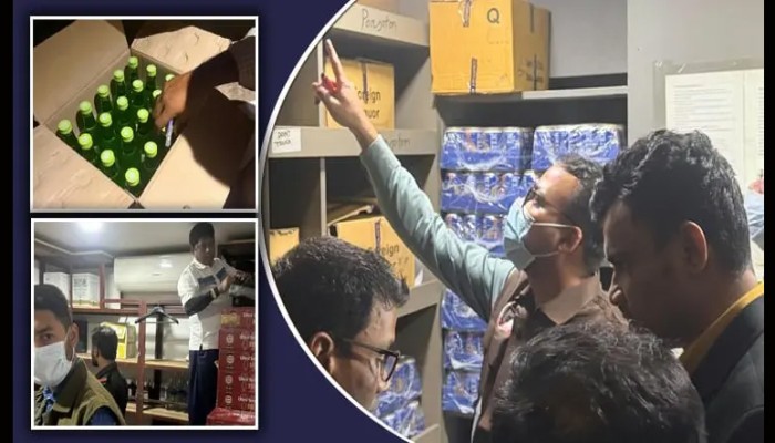 গুলশানে রেস্টুরেন্টে অভিযান, বিপুল পরিমাণ অ্যালকোহল জব্দ
