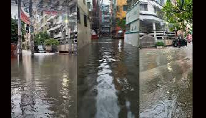 রাজধানীতে রাতভর বৃষ্টি, সড়কে জলাবদ্ধতা