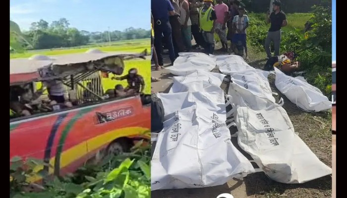 দুই বাসের সংঘর্ষে নিহত ৯, আহত ১২