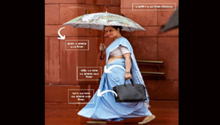 ৭২ লাখ টাকার সাজে সংসদে কঙ্গনা রানাওয়াত