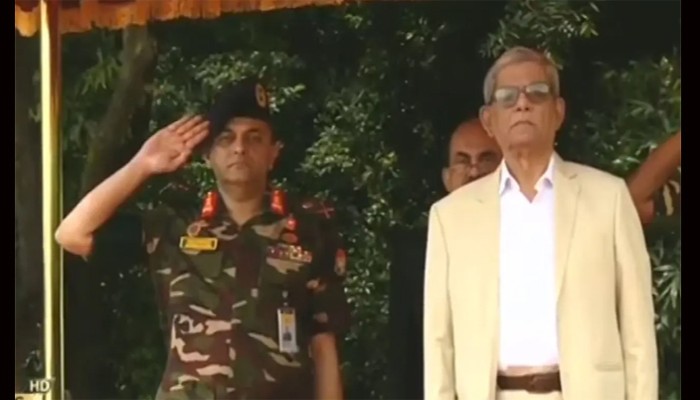 বঙ্গভবনে রাষ্ট্রপতি মির্জা ফখরুল, দেওয়া হলো গার্ড অব অনার