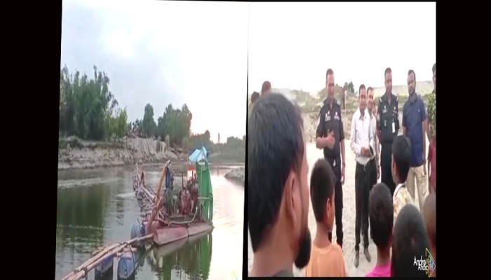 জলঢাকায় অবৈধভাবে বালু উত্তোলনের দায়ে ১ লাখ টাকা জরিমানা আদায়