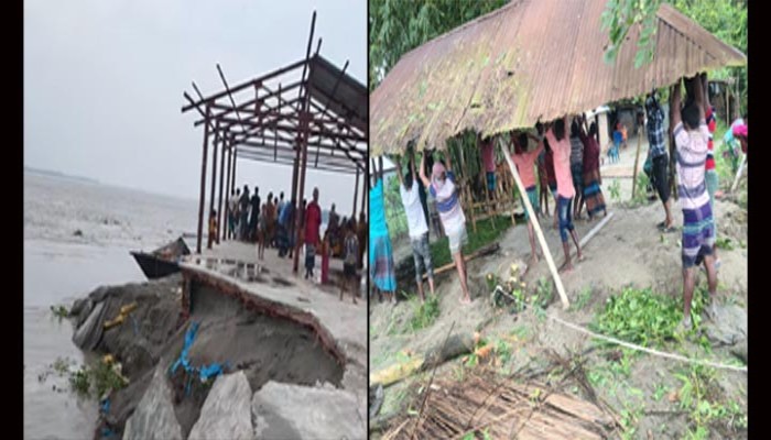 সুন্দরগঞ্জে নদীভাঙন কবলিত পরিবারগুলোতে চরম দুর্দিন